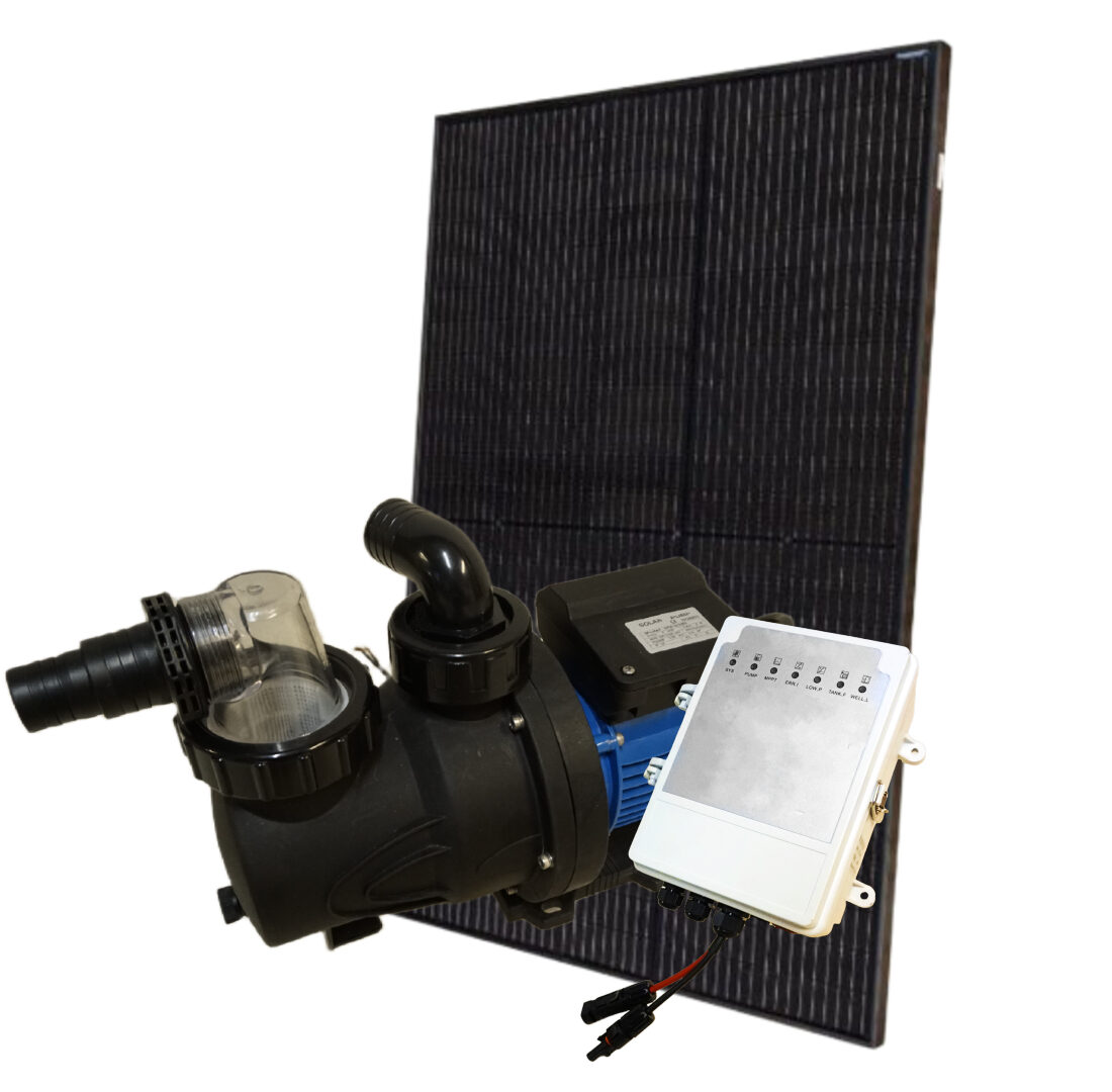 Altakastelupumppu, ohjainlaite ja aurinkopaneeli